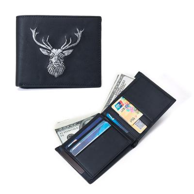 China No Unique Design Mens Wallet Genuine Leather With Large Capacity Coin Pocket for sale