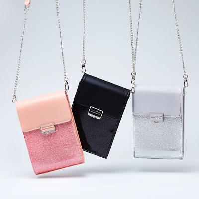 China Wholesale Luxury High Quality Glitter Women Shoulder Bag Handbags For Women Cell Phone Sling Bag for sale