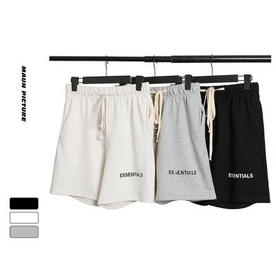 China 2021 Anti-Wrinkle Men's Shorts Streetwear Mesh Elastic Waist Loose Knee Length Multicolors fashion shorts for sale