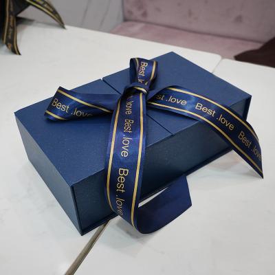 China Recyclable Blue Exquisite Gift Box Gift Box for sale