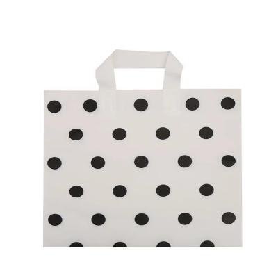 China Recyclable Gift Bag With Handle Dot Pattern Plastic Bag Supermarket Clothing Store Shopping Bag for sale