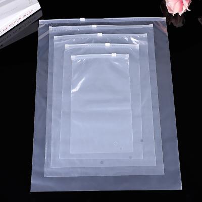 China Recyclable Clothing Zipper Bag Clothes Packaging Bag Frosted Plastic Zipper Bag for sale