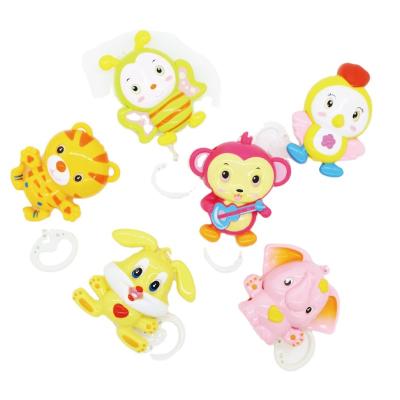 China Kids Musical Animal Plastic Musical Hutch String Traction ABS Cartoon Bed Toys Baby Music Pull Bell for sale