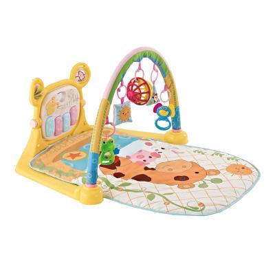 China Cartoon Musical Blanket Baby Pedal Fitness Rack Baby Pedal Puzzle Piano Portable Game Gym with Soft Rattle for sale