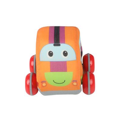 China PP+Sponge+cloth Customized Baby Toys Eco-friendly Cloth Cartoon Mini Pull Back Car Toys 4 Piece Set for sale