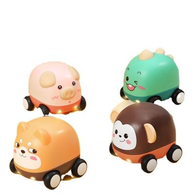 China Wholesale ABS+TPR Friction Powered Car Toy Set Mini Kids Car Toys With Music And Lights 4pcs for sale