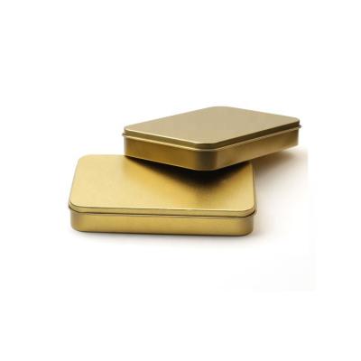 China Eco - Friendly Gift Tin Box Custom Printing Sliver Gold Metal Tin Box Packaging for sale