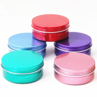 China Candle Multiple Colors Optional Metal Round Empty Cosmetic Candle Tin Can for sale