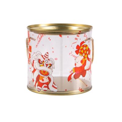 China Promotional Plastic Various Holiday Items Food Grade Storage Packaging Can For Candy Beans Snacks Nuts As A Gift Box for sale