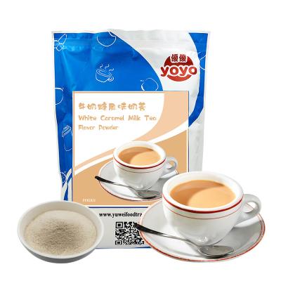 China Natural Bubble Milk Tea Powder White Caramel Flavor Drink for sale