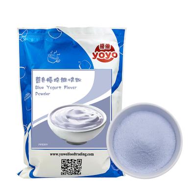 China Natural Bubble Yogurt Tea Ingredient Blue Milk Tea Powder for sale