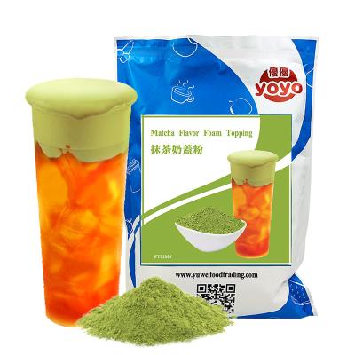 China Bubble Tea Topping Milk Foam Topping Matcha Flavor Powder Taiwan for sale