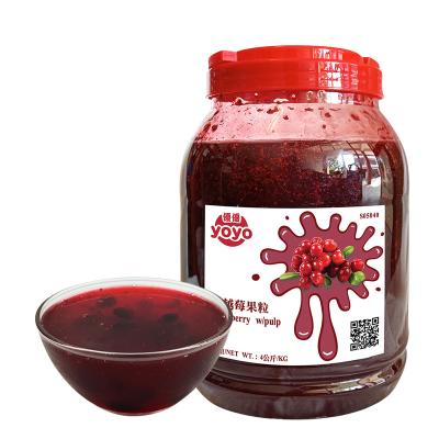 China Bubble Tea Fruit Tea Drink Cranberry Syrup With Pulp Jam Fruit Taiwan for sale