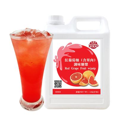 China Natural Red Grapefruit Concentrated Fruit Syrup w/Pulp Taiwan for sale