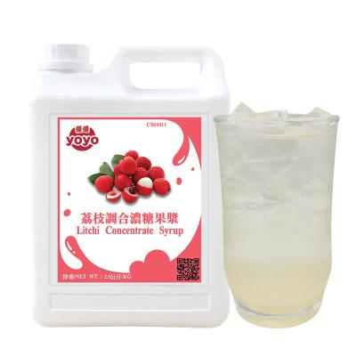 China Delicious Taste Fruit Concentrate Syrup Lychee Flavor Lychee Drink for sale