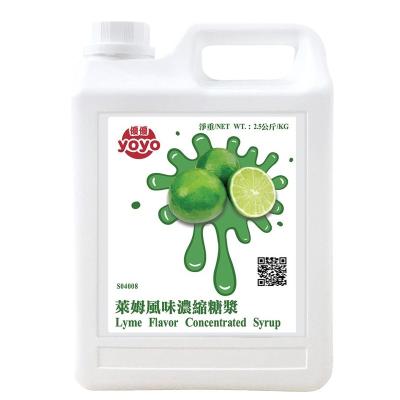 China Natural Sugar Syrup Lyme Concentrate Syrup for Milk Tea for sale