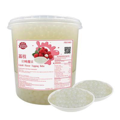 China Famous Taiwan Drink Popping Boba Lychee Flavor Juice Ball Lychee for sale