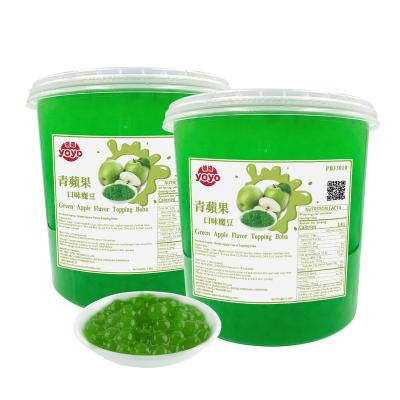 China Taiwan's Juice Ball Green Apple Flavor Drink Famous Jumping Boba's Pearl Ball for sale