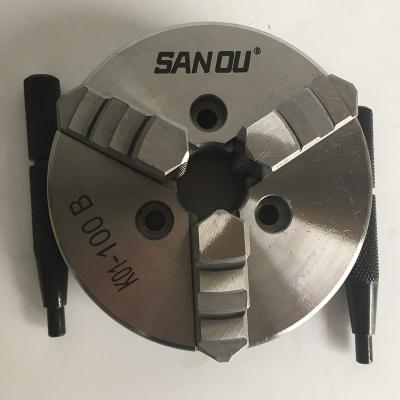 China SANOU Brand 3 Jaw Self Centering Lathe Chuck Steel Body 4 Inch Chuck Size 100mm K01-100B Directly Install To Handing for sale