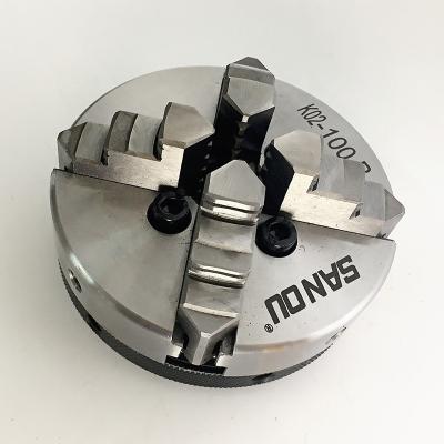 China Brand Self Centering OU Wood San Chuck 4 Inch K02-100B Steel Body Four Jaw Turning Chuck For Wood Lathe Machine for sale