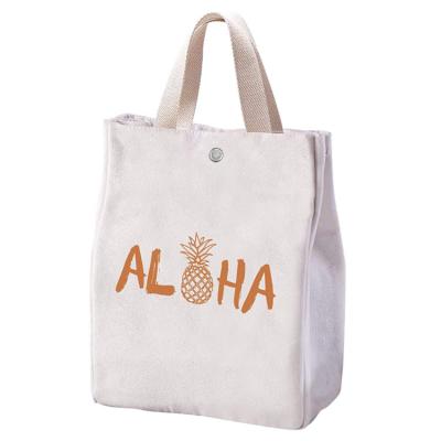 China High Quality Custom Logo Cotton Handled Recyclable Picnic Insulated Lunch Cooler Bag for sale