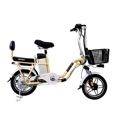 China Aluminum alloy 16 inch frame bikes full suspension e-bike best braking system city electric bicycle for sale