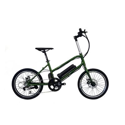 China Small MOQ 7 speed aluminum alloy electric bike 20 inch aluminum frame e bike non slip tire city electric bicycle for sale