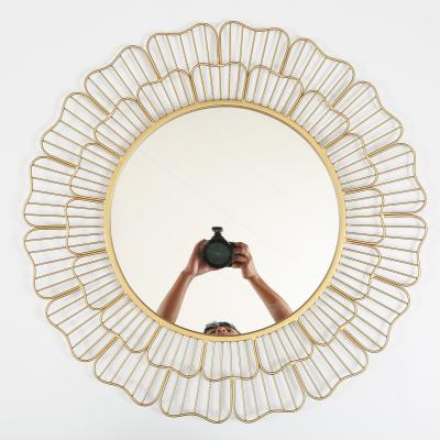 China Soft round smirror, round mirror, portable, inspired by retro, handmade from lace, portable balance for sale