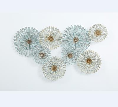 China Modern Minimalist Art Metal Flower Decoration Wall Iron Metal Wall Decor Custom Made for sale