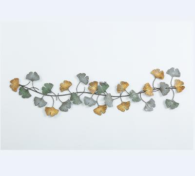 China Contemporary 3D Plant Leaf Metal Iron Decorative Wall Art Hanging Living Room Wall Decoration Home House for sale