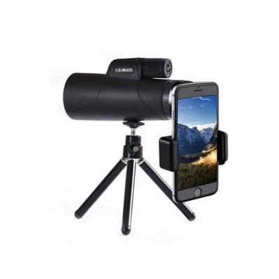 China Custom TELESCOPE Logo 10X Zoom Hd Bak4 Waterproof Monocular Prism 12X50 Mobile Telescope for sale