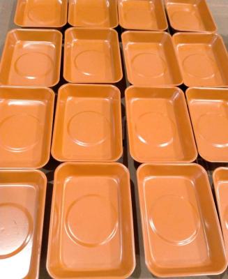 China PORTABLE Square Bowl Magnetic 93*63mm Cold Rolled Dish Material With Orange Spray On The Surface, Two Sides With Magnetic for sale