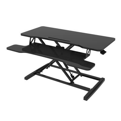 China Laptop folding foldable standing desk for home use computer standing folding tables that can be raised or lowered easily for sale