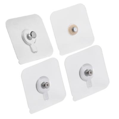 China Removable Transparent Wall Hook Heavy Duty Adhesive Bathroom Kitchen Wall Hook for sale