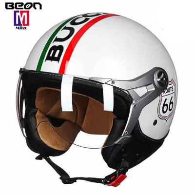 China Beon Factory Motorcycle 3/4 Motorcycle Helmet ABS Retro Open Face Cascos Helmets Motorcycle Direct Wholesale for sale