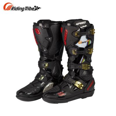 China PU Riding Tribe Gear Motorcycle Boots Leather Motorcycle Long Shoes Offroad Motocross Boots Bota Para Motocicleta for sale