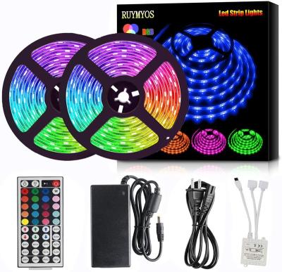 China Residential RGB Led TV Backlight Strip 2x16.4Ft SMD5050 With Remote, Controller Box And Supporting Clips For Room Sideboard Party for sale