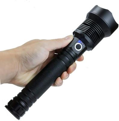 China XHP50 Handheld Camping Flashlights LED Light Waterproof Rechargeable Powerful Tactical High Lumens Portable Camping Flashlight for sale