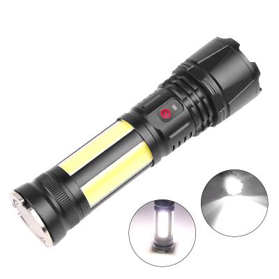 China Zoomable Led Light Portable COB LED Super Bright 1500 Lumens Waterproof Handheld Multi Purpose Tactical Flashlights For Emergency for sale