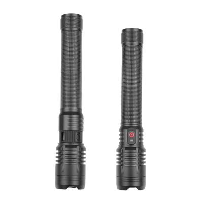 China Zoomable Led Light High Power USB Rechargeable Tactical Flashlight 2000 Lumens Self Defensive Flashlights for sale