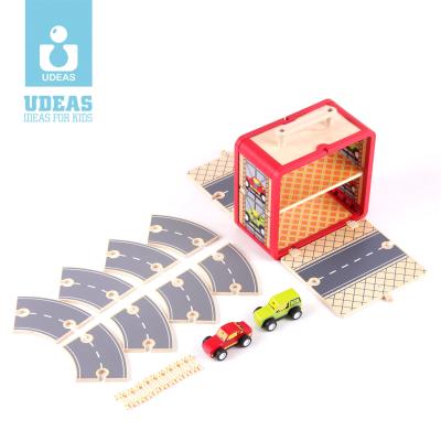 China Eco-Friendly Wooden Toys Wooden Dollhouse Educational Car Wooden Toy Car Set For Children for sale