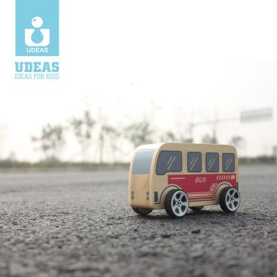 China Plywood Quality Educational Wooden Toy Kids Toy Car Children Bus Toys Piggy Bank For Children Wooden Car for sale