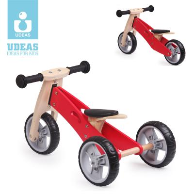 China Water Varnish High Quality Wooden Balance Bike For Kids Walking Bike For Kids 2 In 1 Tricycle Bike For Baby for sale