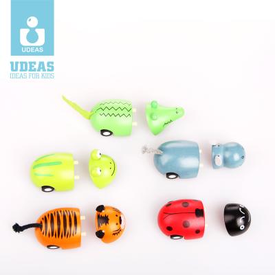 China Assembly games for kids Udeas montesori toys diy wooden Montesori toys animal pull out toys diy toys for kids for sale