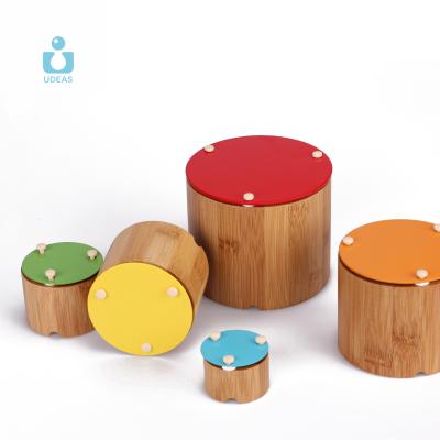 China UDEAS Baby Eco-Friendly Material Eco-Friendly Montessori Toys Kids Bamboo Toys Educational Wooden Musical Instruments Nesting Xylophone For Kids for sale