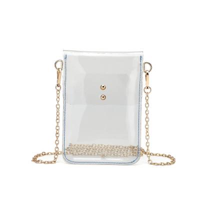 China Transparent Fashion PVC Clear Purse Bags Mini Purse Crossbody Purse Clear for sale