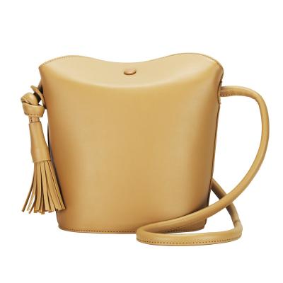 China Fashion Vegan PU Bucket Shape Woman Leather Handbags Shoulder Cross - Body Weekend Bags for sale