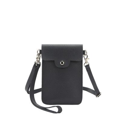 China Fashion Simple Solid Color PU High Quality Unisex Leather Shoulder Cross Body Phone Bag For Women Messenger Women for sale