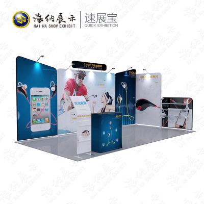 China Lightweight Custom Textile Exhibition Booth Advertising Stand With Sublimation Printing for sale