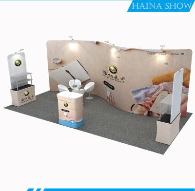 China New Best Tensile Fair Trade Fabric Exhibition Booth Lightweight Popular Portable Trade Show Display for sale